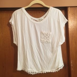 Cream crop top